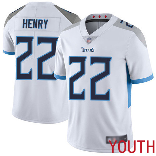 Tennessee Titans Limited White Youth Derrick Henry Road Jersey NFL Football #22 Vapor Untouchable